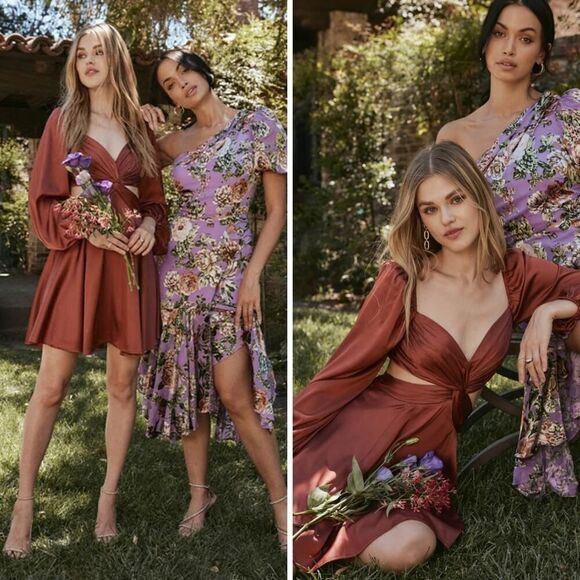 New! ASTR the label Anamaria dress, color: rust, size M‎ - Picture 2 of 16